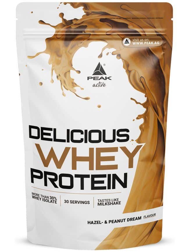 Peak Delicious Whey Protein - Geschmack Hazel- & Peanut Dream