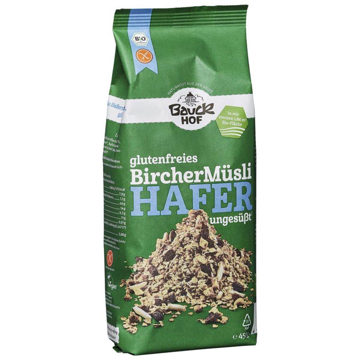 Bauckhof glutenfreies Hafer Müsli Bircher bio 450g