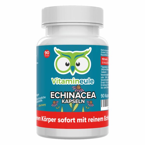 Echinacea Kapseln - hochdosiert - Qualität aus Deutschland - ohne Zusätze - Vitamineule®