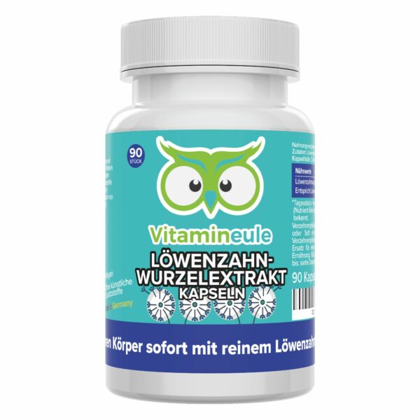 Löwenzahnwurzelextrakt Kapseln - hochdosiert - Qualität aus Deutschland - Vitamineule®