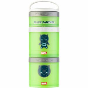 Whiskware® Snack Container 3Pak - mit abnehmbarem Griff und spülmaschinengeeignet - Black Panther