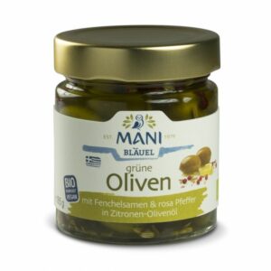 Mani - Grüne Oliven mit Fenchelsamen