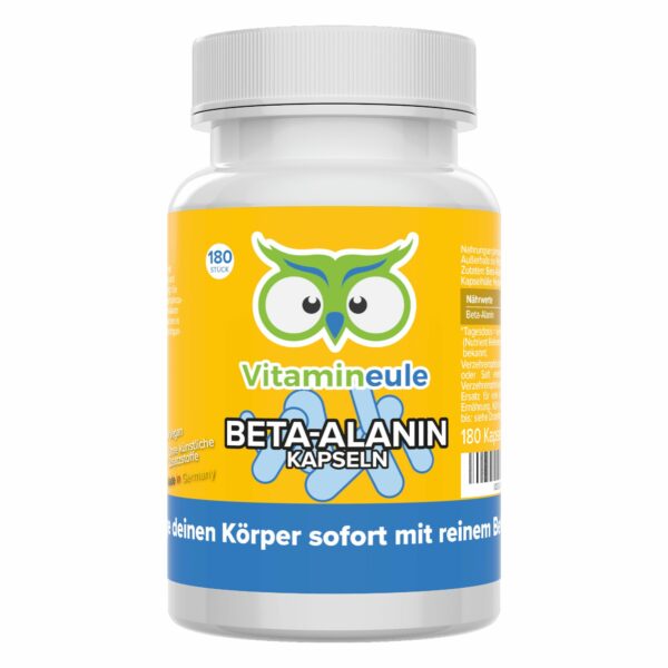 Beta Alanin Kapseln - hochdosiert - Qualität aus Deutschland - ohne Zusätze - Vitamineule®