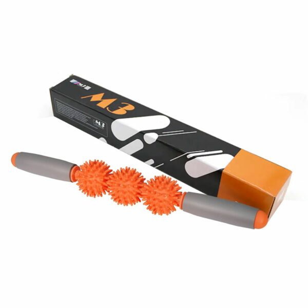 Sport-Knight® Igel Massagestick 3-Bälle Orange