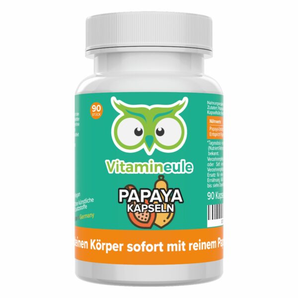 Papaya Kapseln - hochdosiert - Qualität aus Deutschland - ohne Zusätze - Vitamineule®