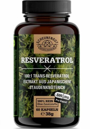 Scheunengut® Resveratrol -500mg- optimiert mit Piperin - 100:1 Premium-Extrakt