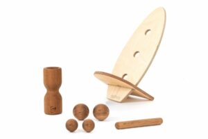 rollholz Balance Board Set groß Eiche helles Brett