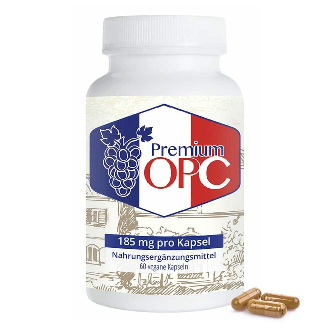 APOrtha® Premium OPC Kapseln 185 mg - vegane Traubenkernextrakt-Kapseln