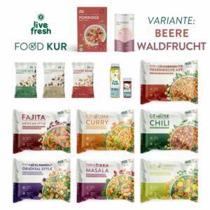 LiveFresh Vegane Foodkur 7 Tage - Beere/Waldfrucht (inkl. 1