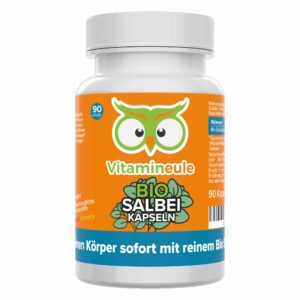 Bio Salbei Kapseln - hochdosiert - Qualität aus Deutschland - ohne Zusätze - Vitamineule®