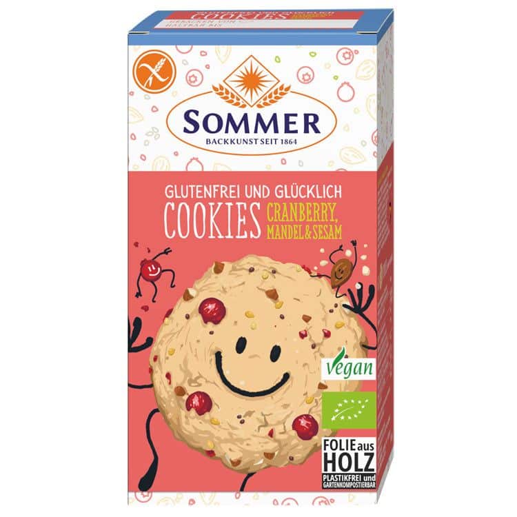 Sommer Cookies Cranberry Mandel Sesam glutenfrei