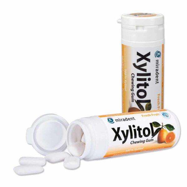 miradent Xylitol Chewing Gum Frucht