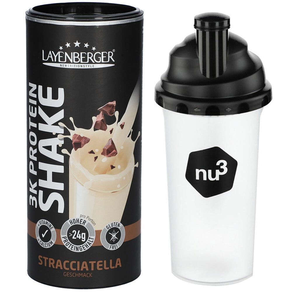 Layenberger® 3K Protein Shake Stracciatella + nu3 Shaker