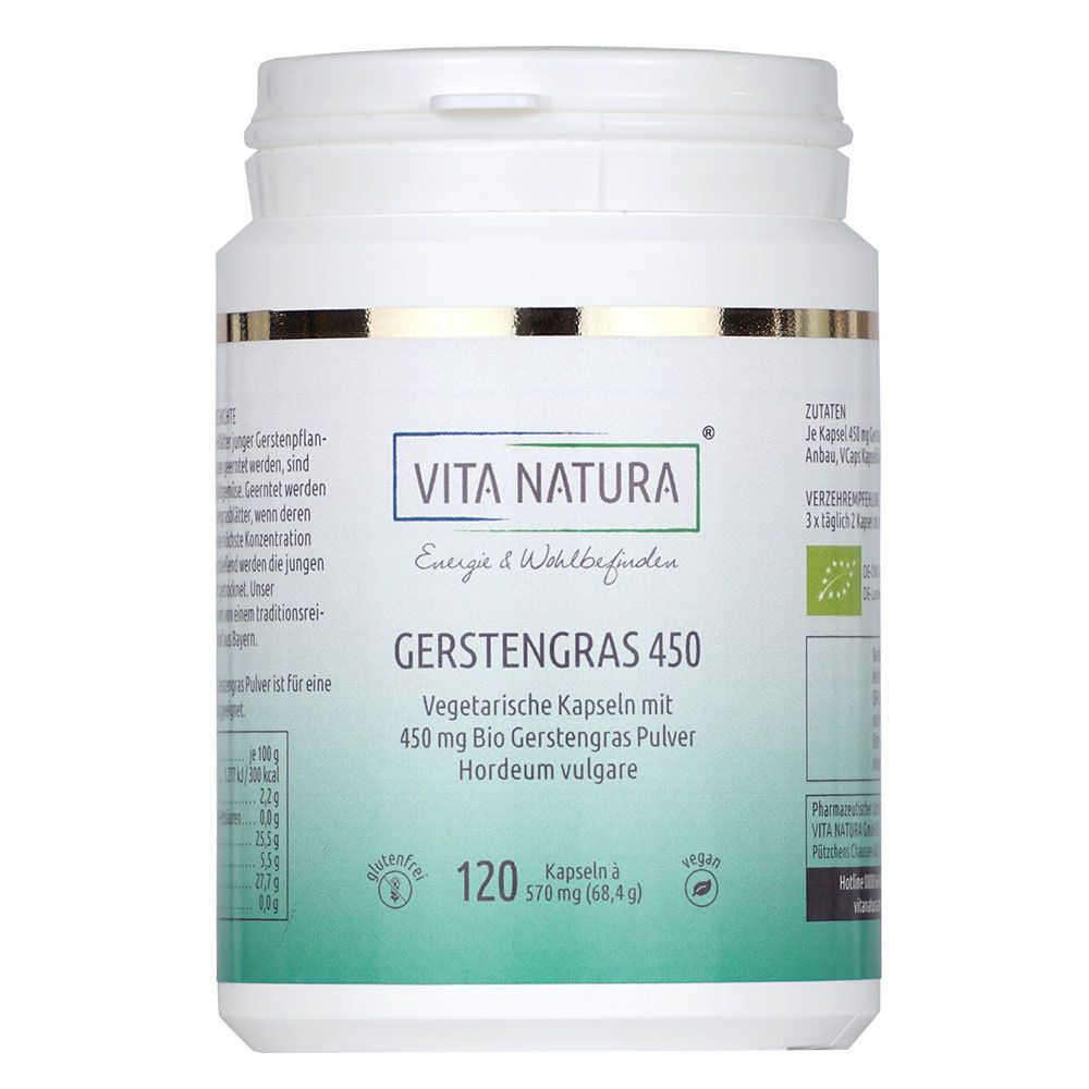 Vita Natura® Gerstengraskapseln 450 mg Bio