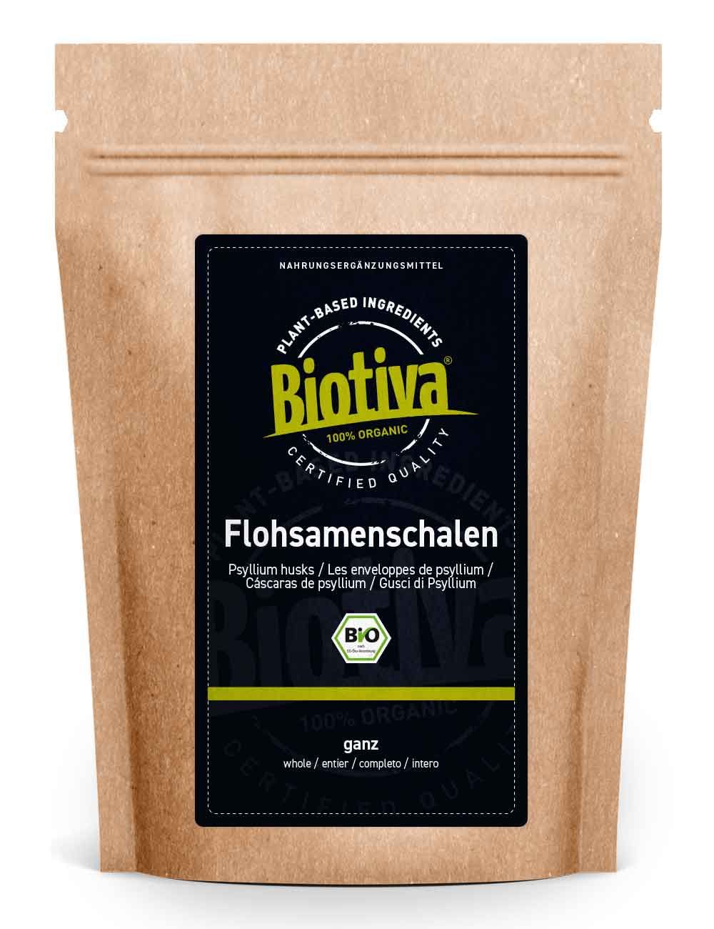 Biotiva Flohsamenschalen ganz 99% Rein Bio