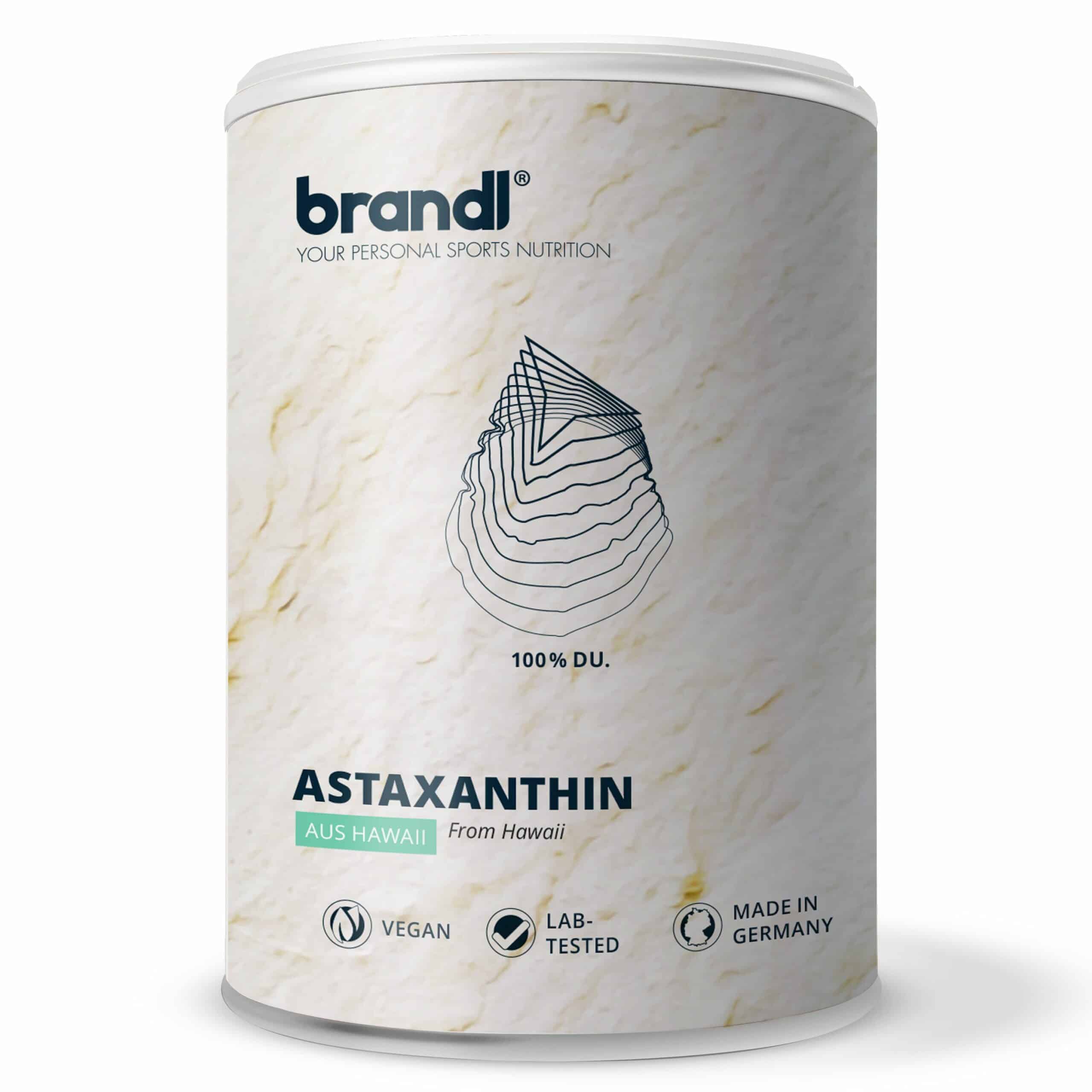 brandl® Astaxanthin hochdosiert mit Antioxidantien aus Hawaii | Premium Kapseln extern laborgeprüft