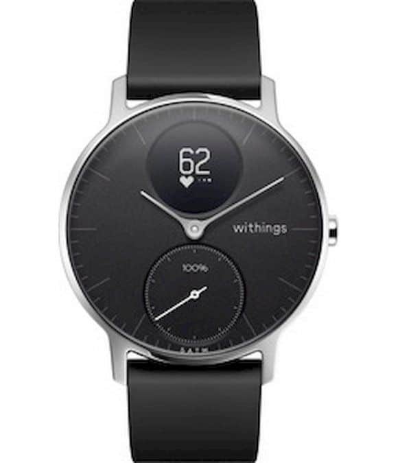 Withings Sportuhr Steel HR 36mm schwarz Damen Schlafanalyse Appfähig wasserdicht