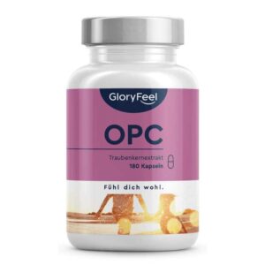 gloryfeel® OPC Traubenextrakt hochdosiert - 180 OPC Kapseln - 1.000 mg