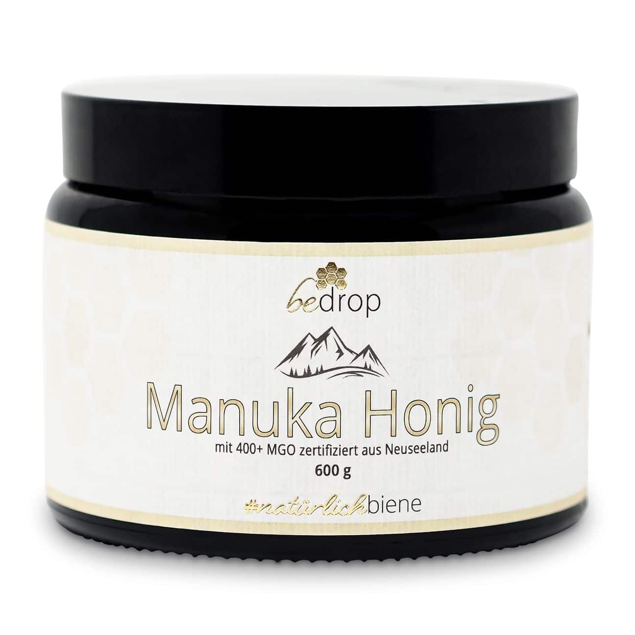 bedrop XXL Manuka Honig mit MGO 400+ (zertifiziert) Glas